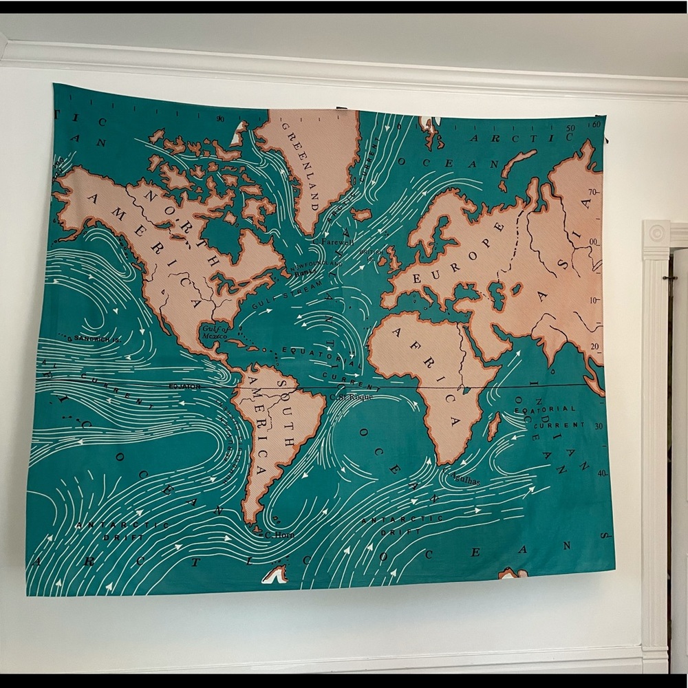 Urban Outfitters world map tapestry